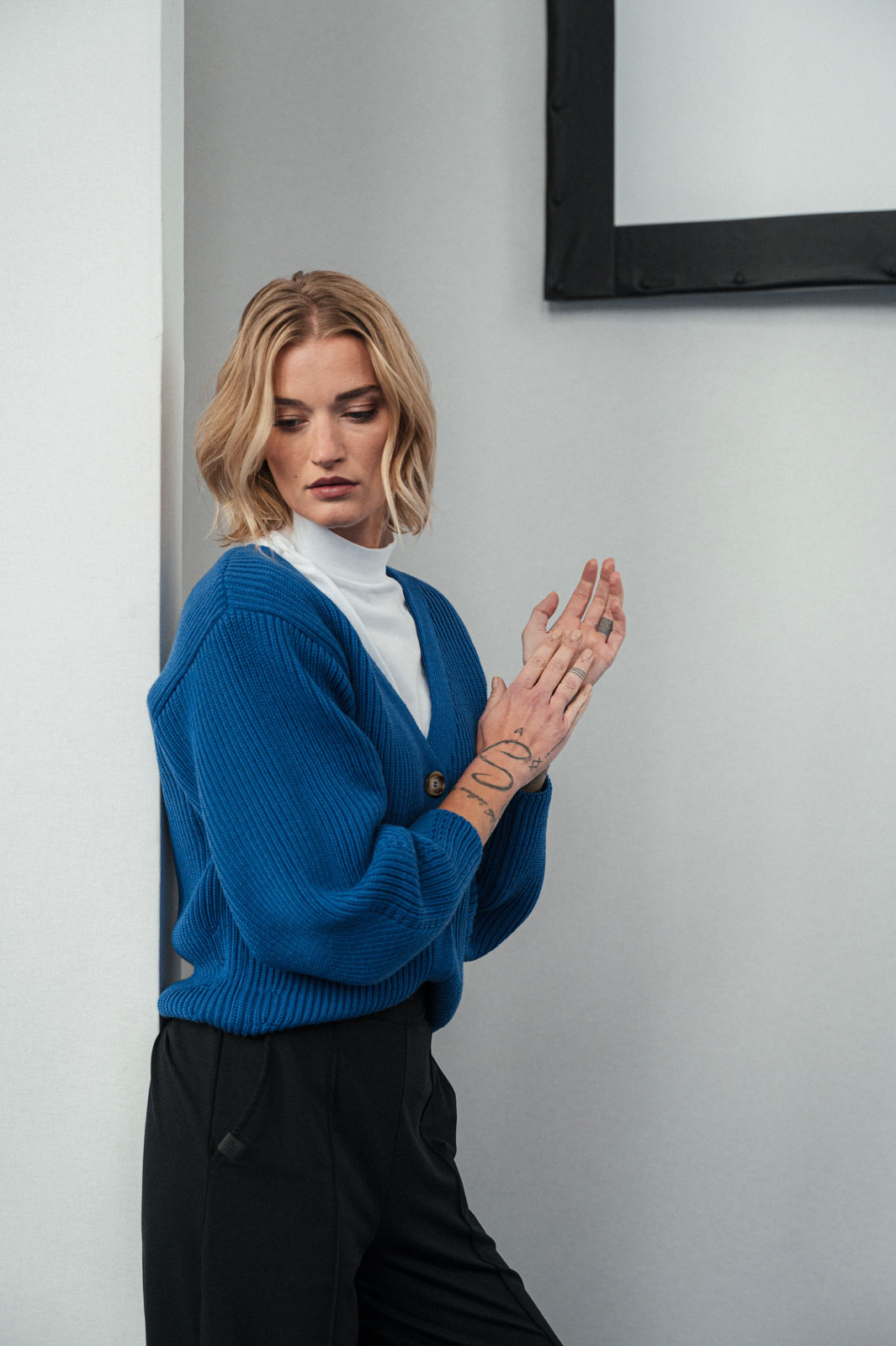 svetry merino Courtney 100% merino extra fine electric blue