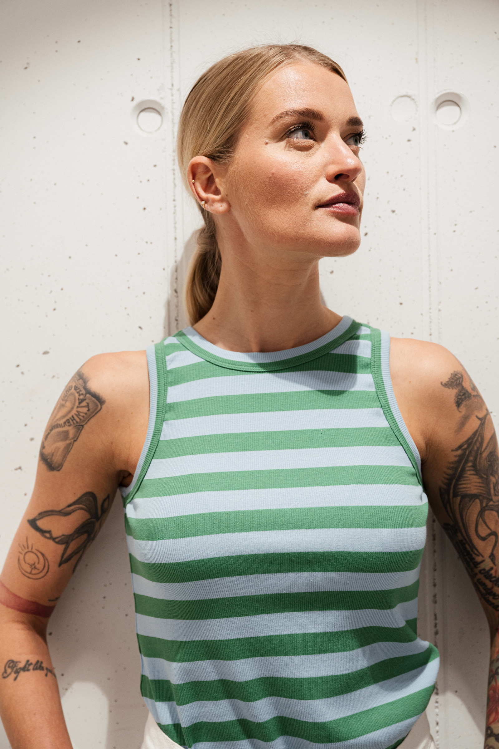 t�lka Tori green/blue stripe