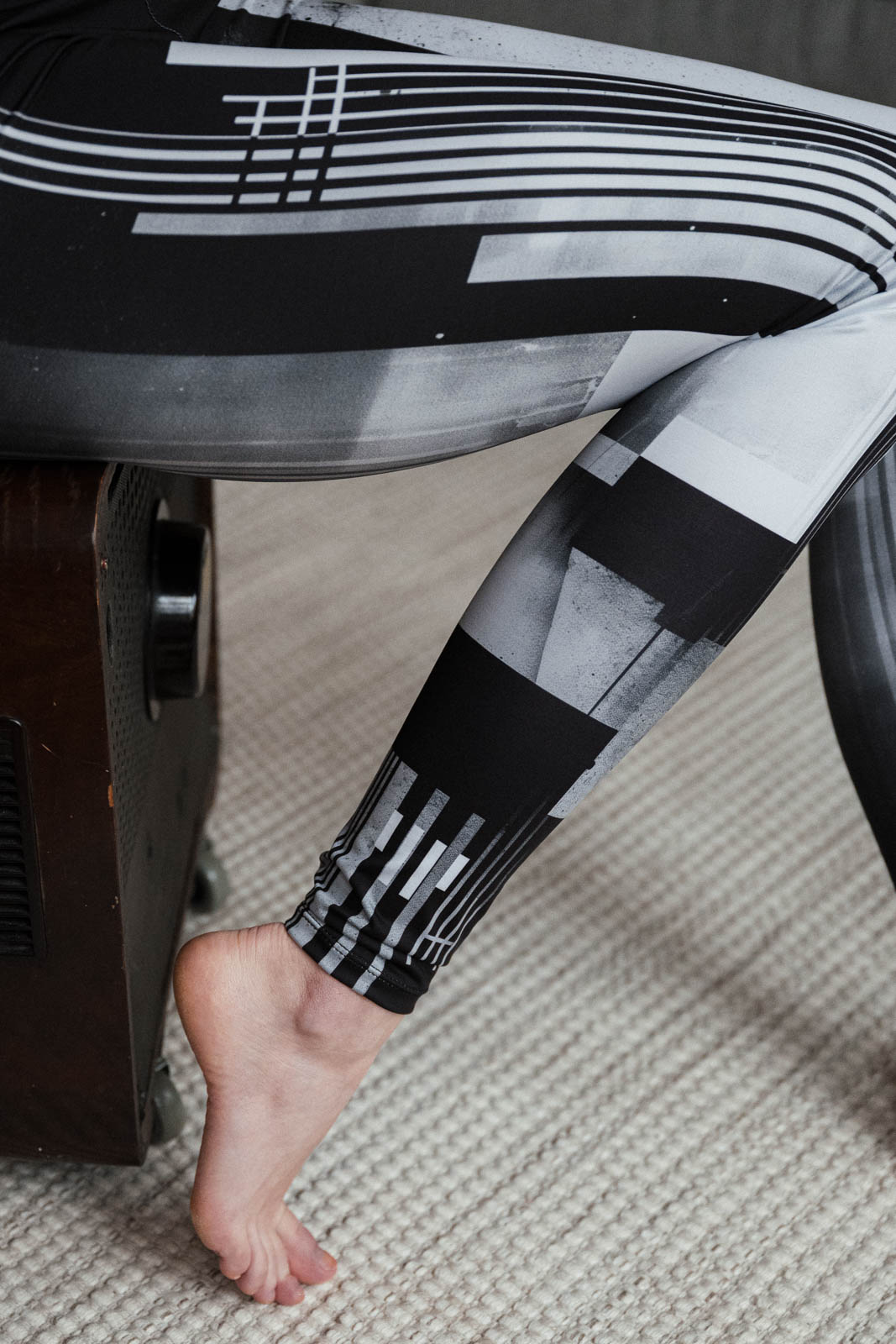 functional leggings Kafka Black & white