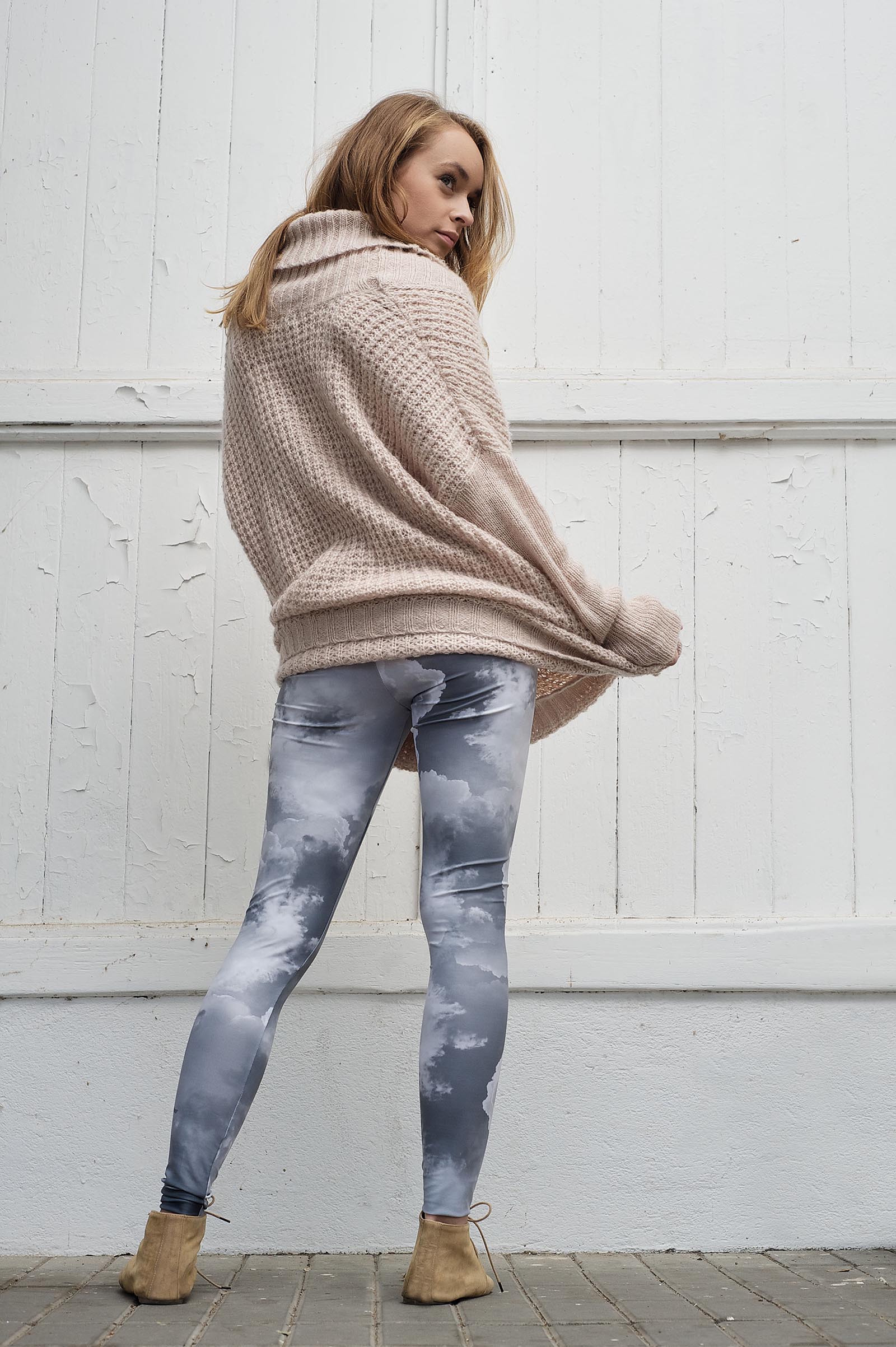 functional leggings Clouds recy Grey