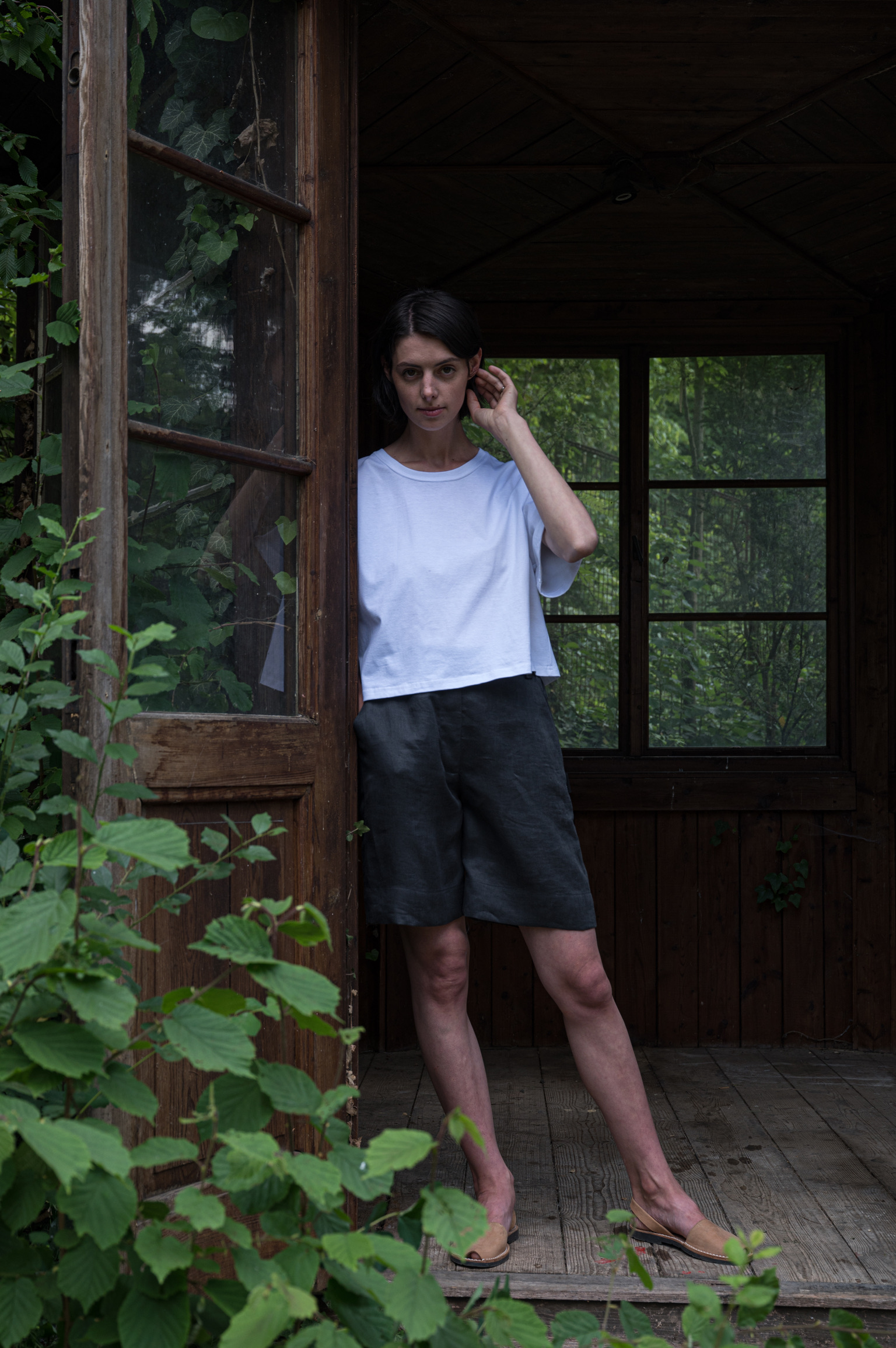 Basic John crop white