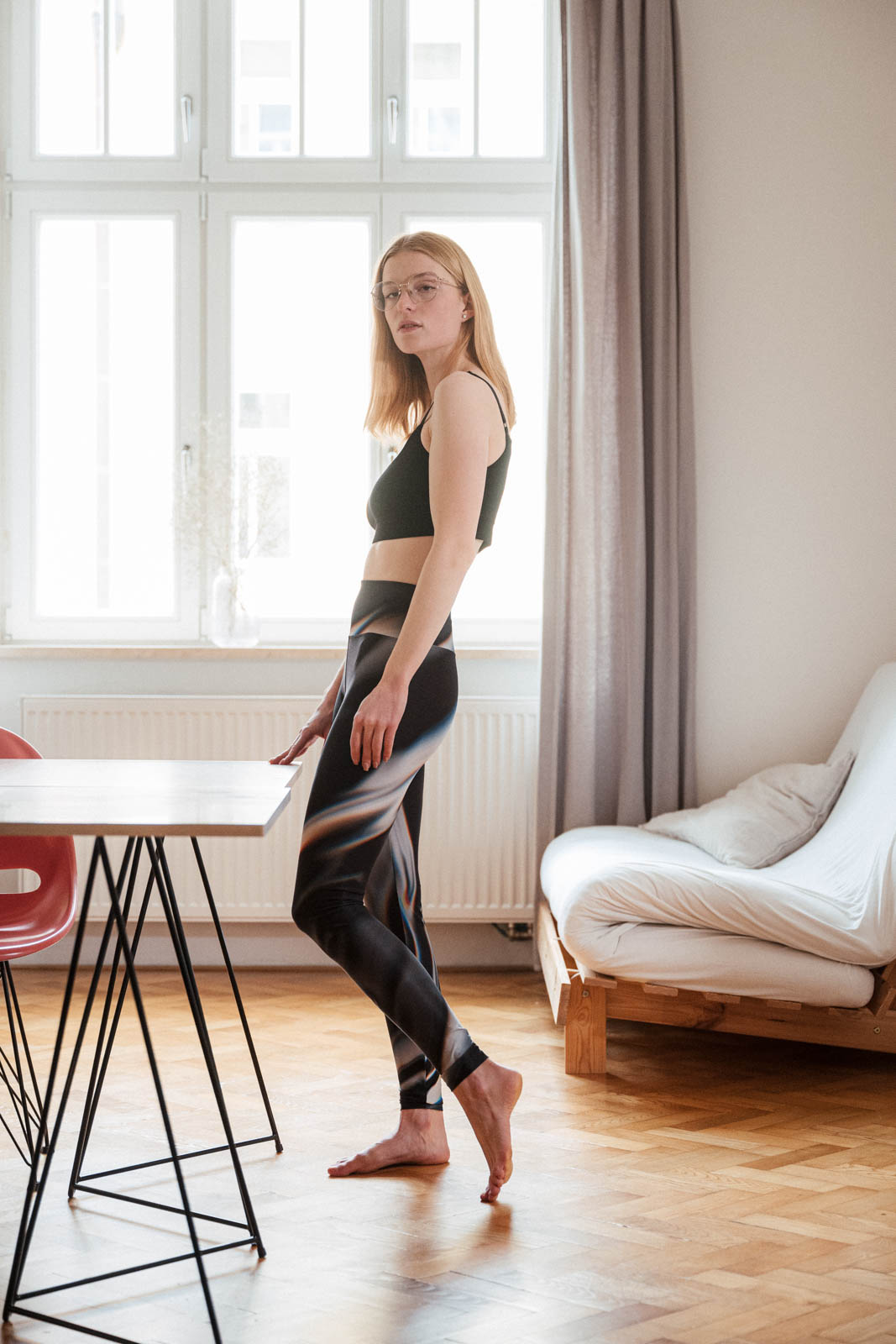 functional leggings Chrome Black & white