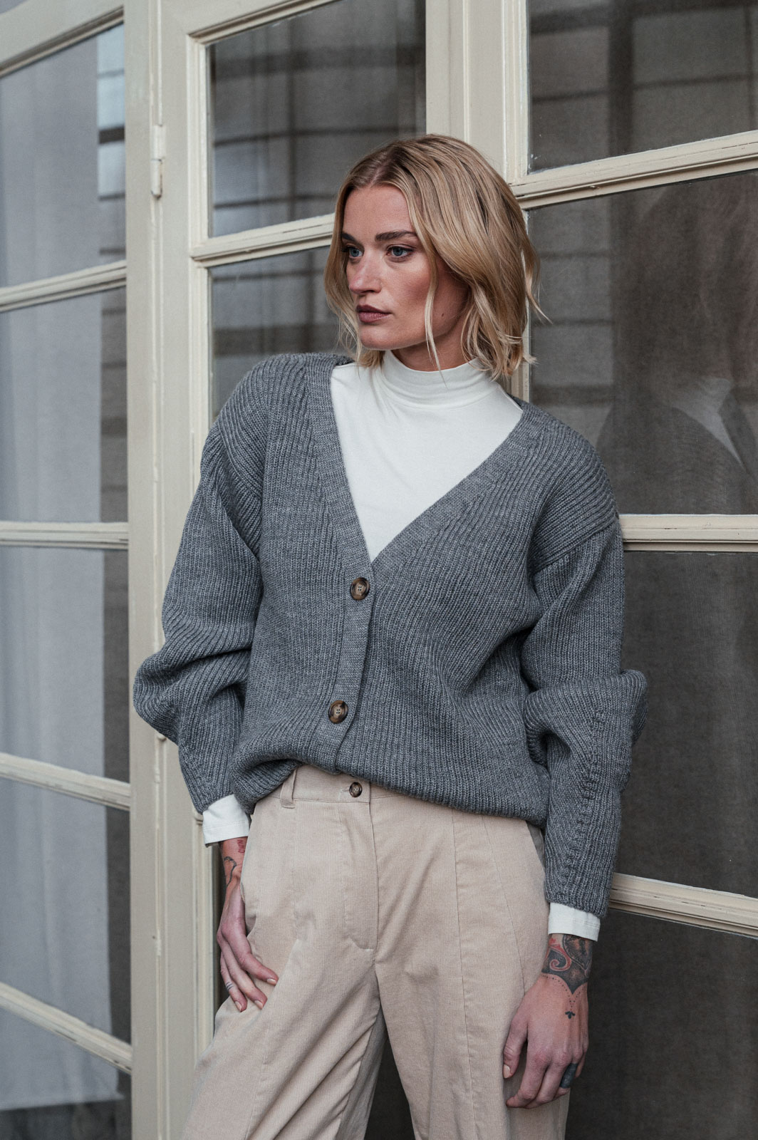 sweaters merino Courtney 100% boiled lambswool grey