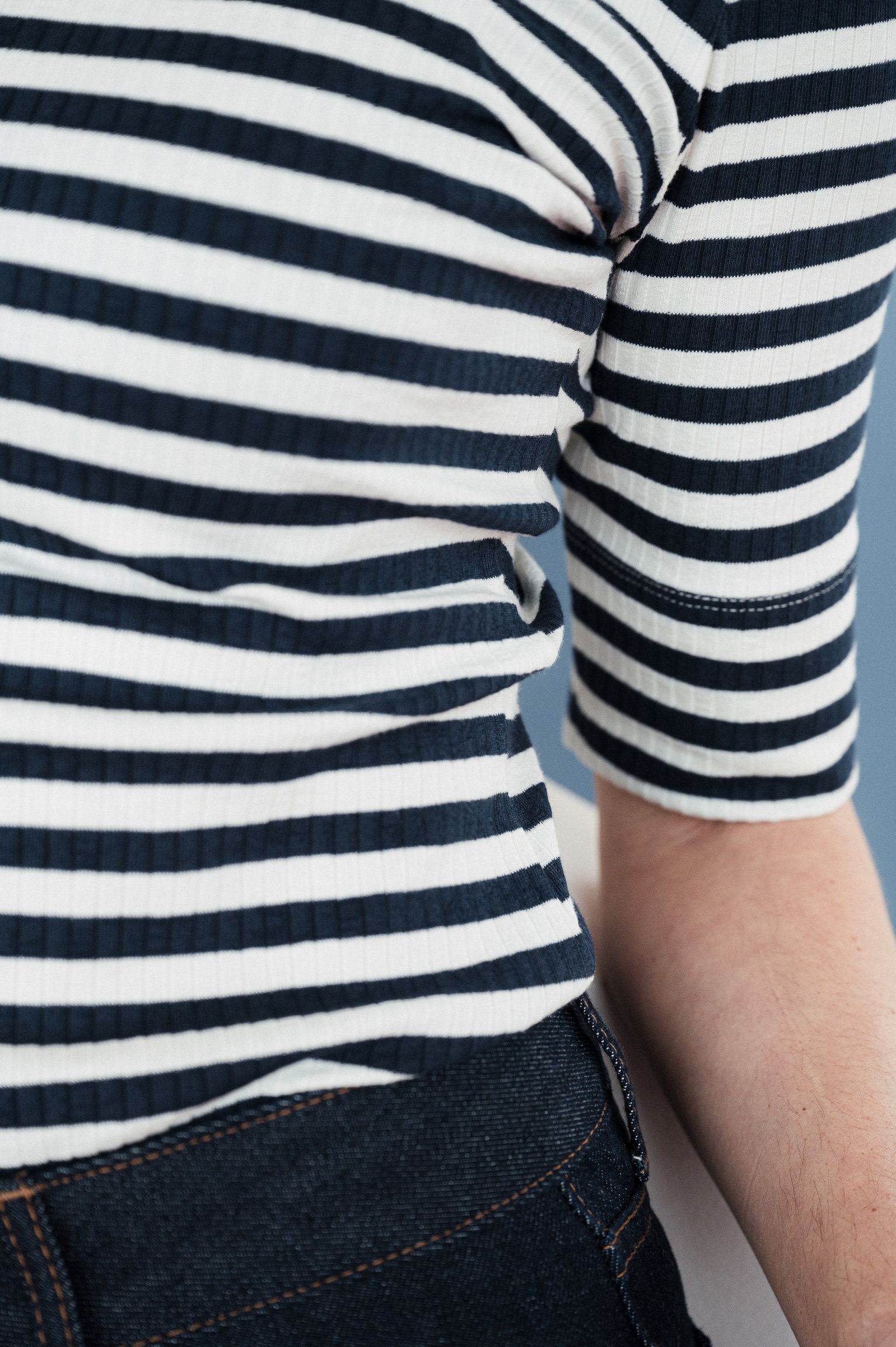 t-shirt and shirt Fiona navy stripe