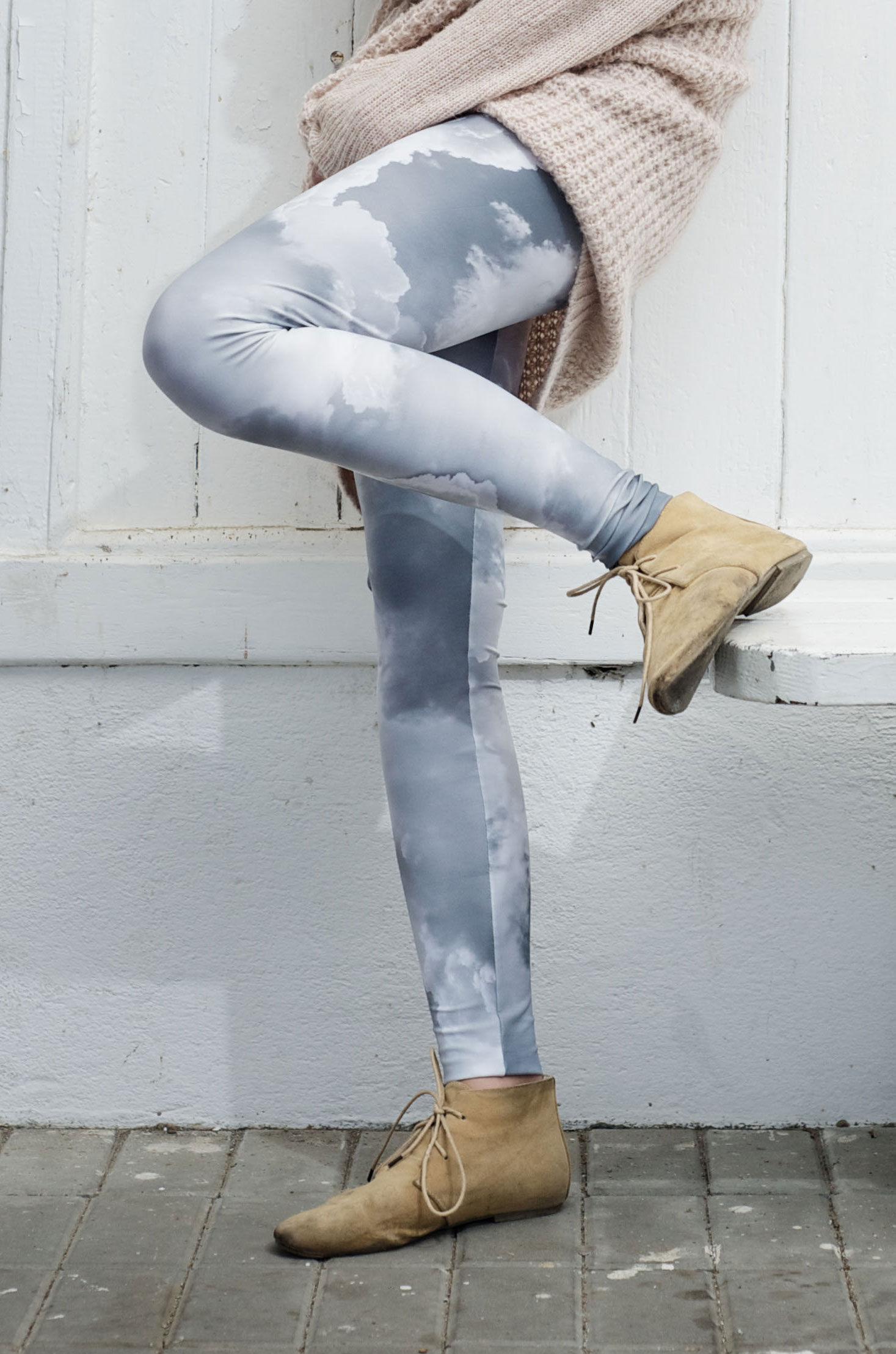 functional leggings Clouds recy Grey