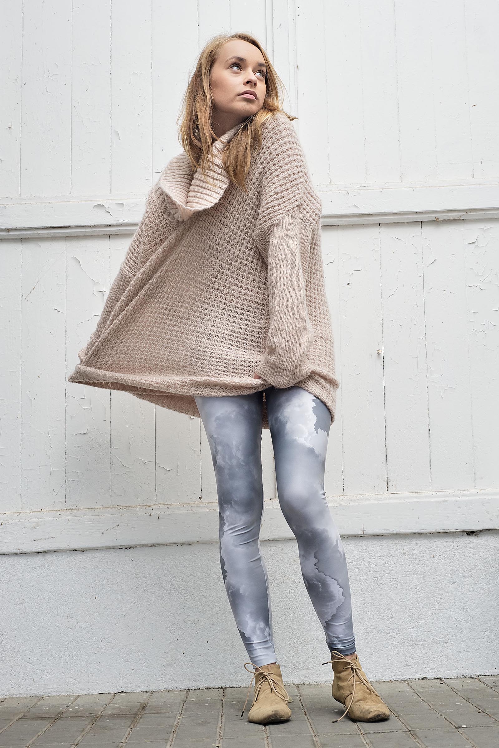 functional leggings Clouds recy Grey