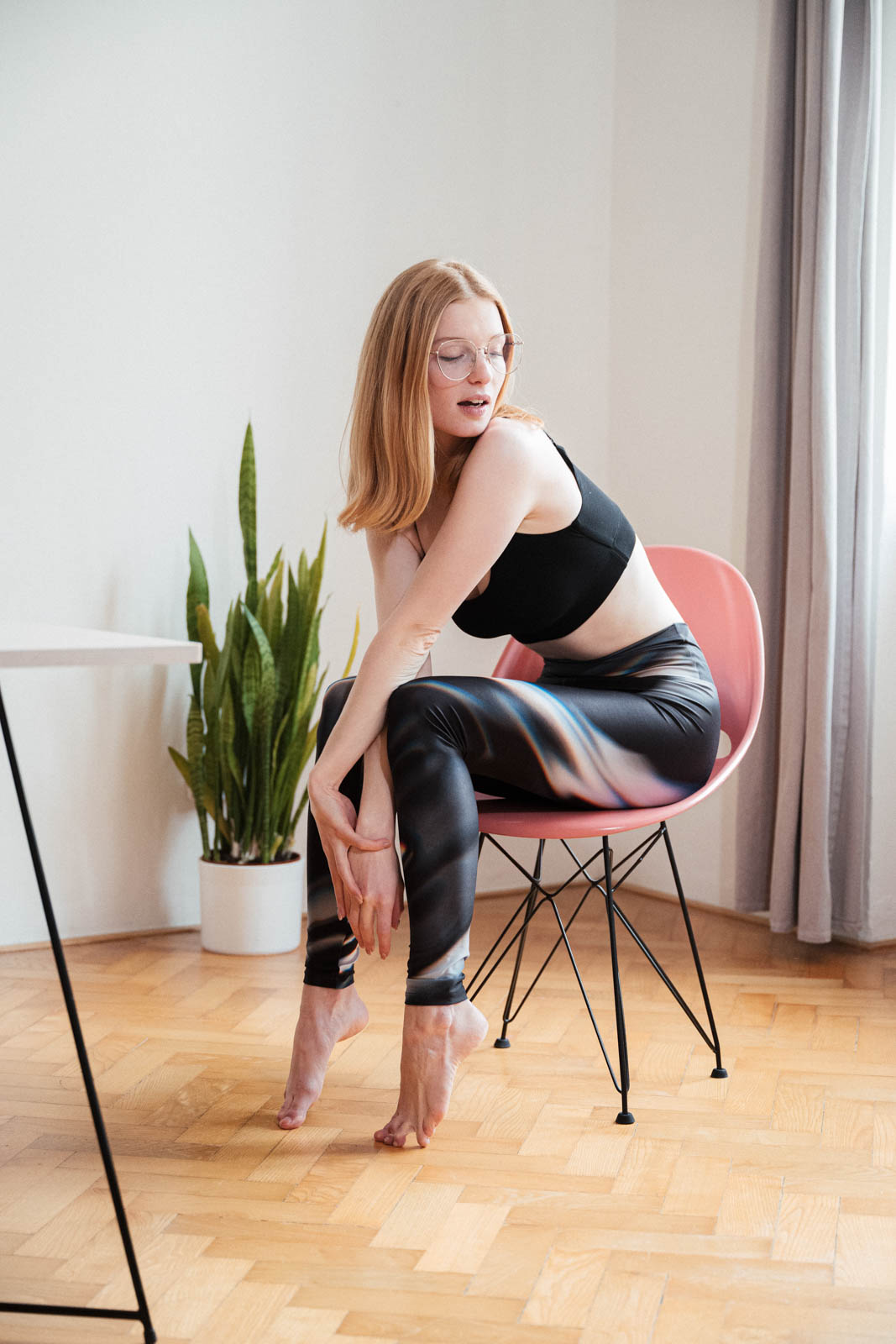 functional leggings Chrome Black & white