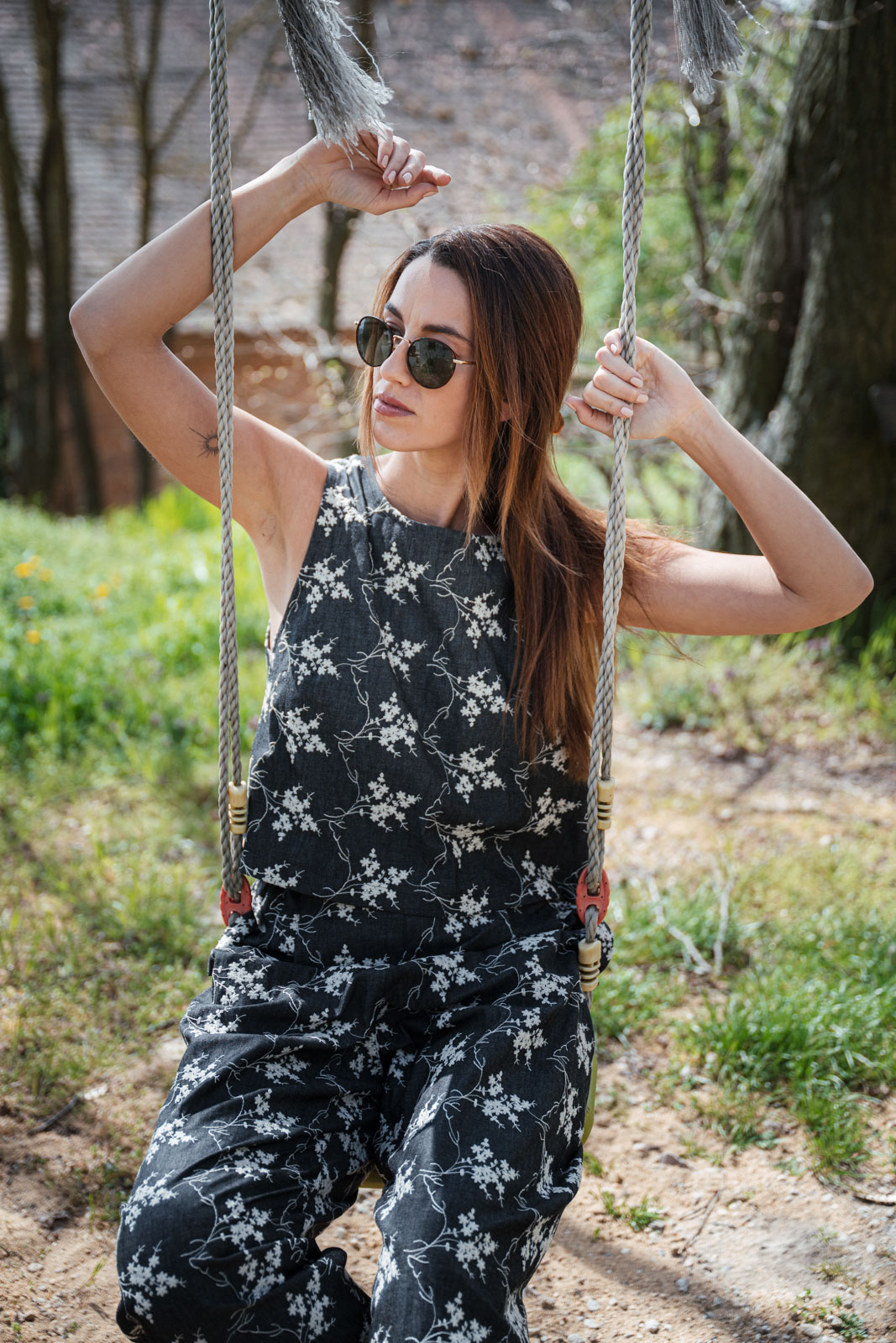 Koile Flora vivka Embroidery black jeans