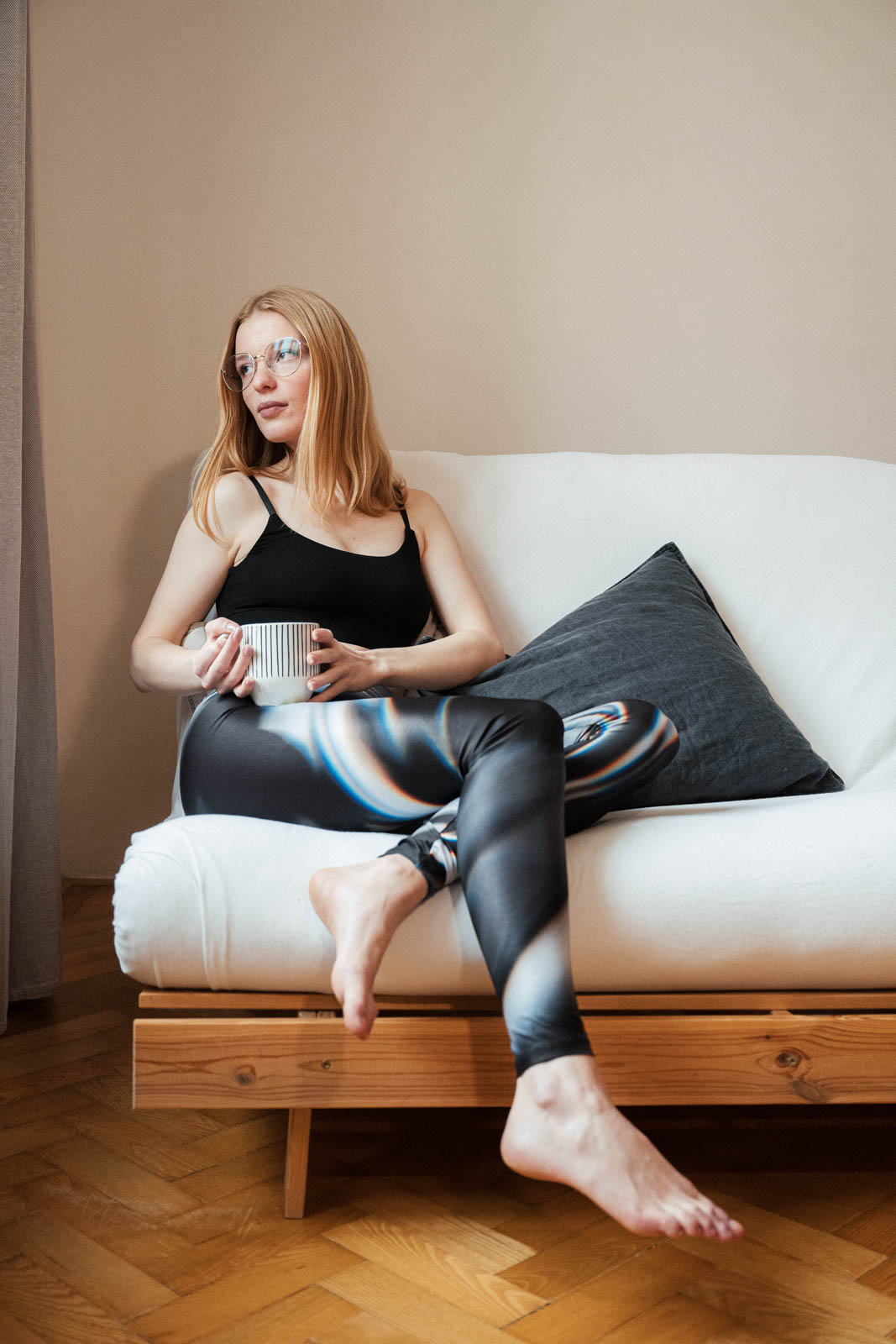 functional leggings Chrome Black & white