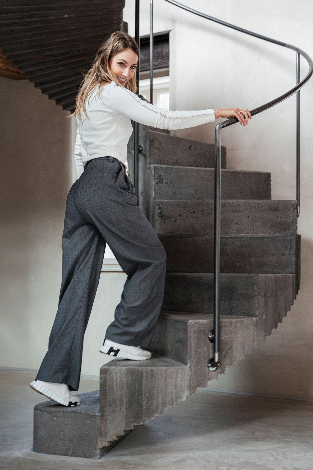 Kalhoty a ortky Bela wool anthracite