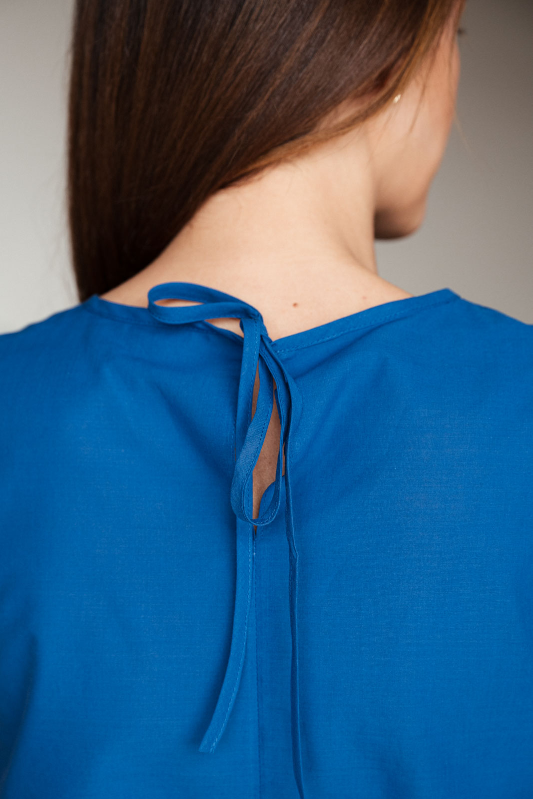 Tops Flora bordura electric blue