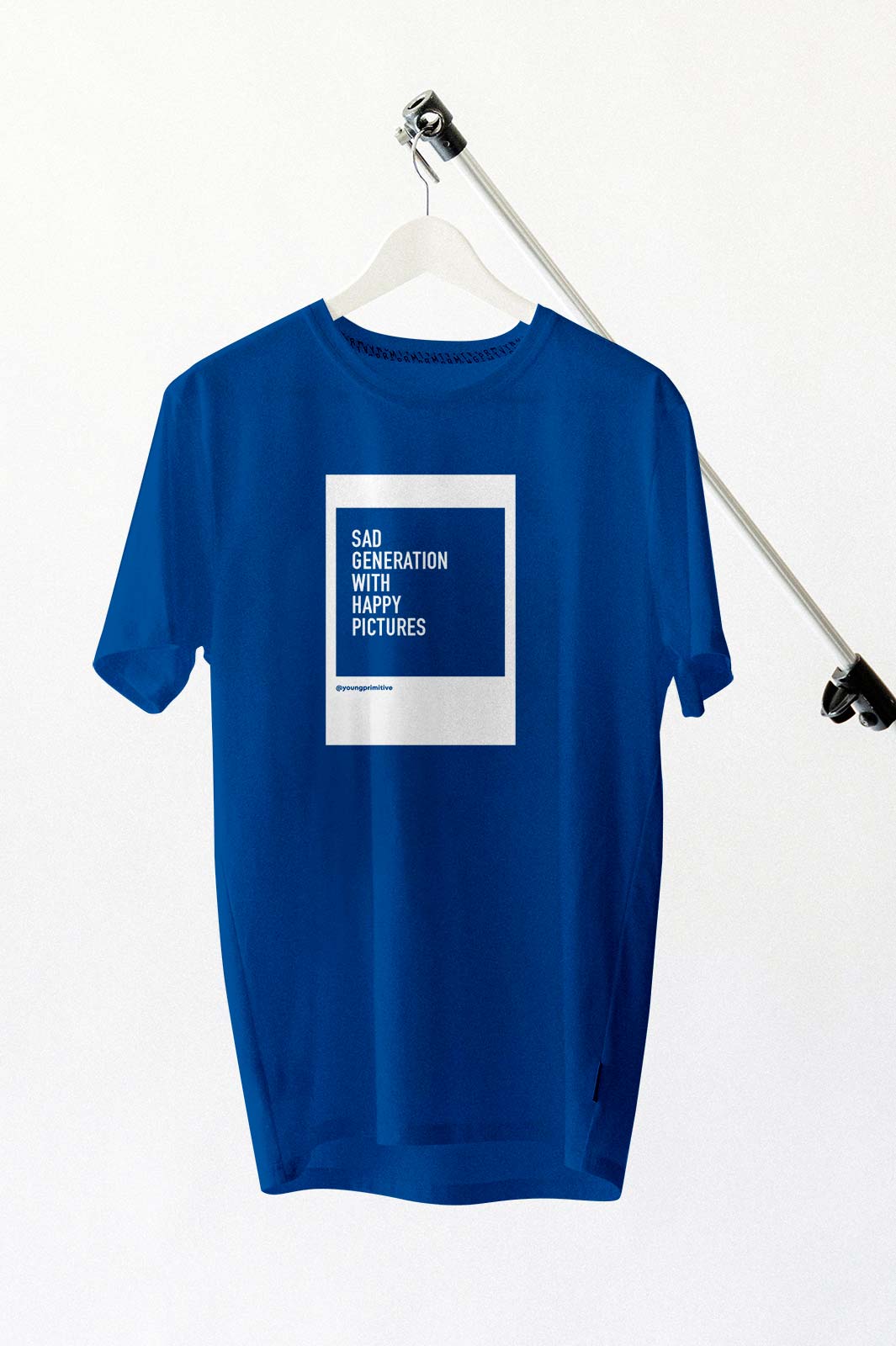 men t-shirt Instagram royal blue