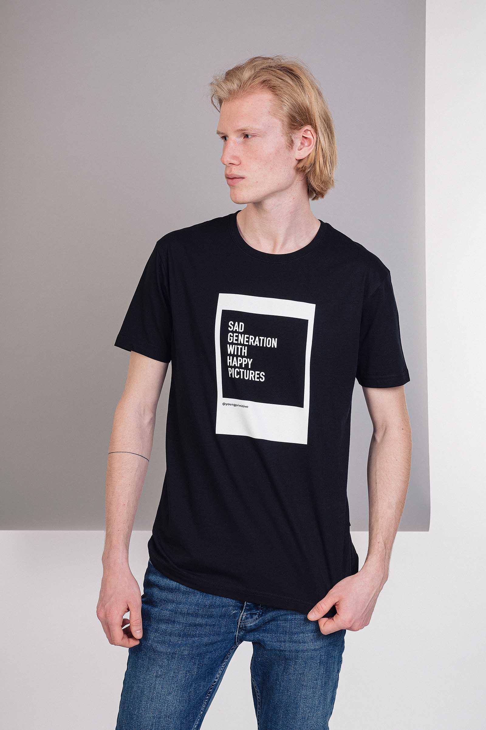 men t-shirt Instagram black
