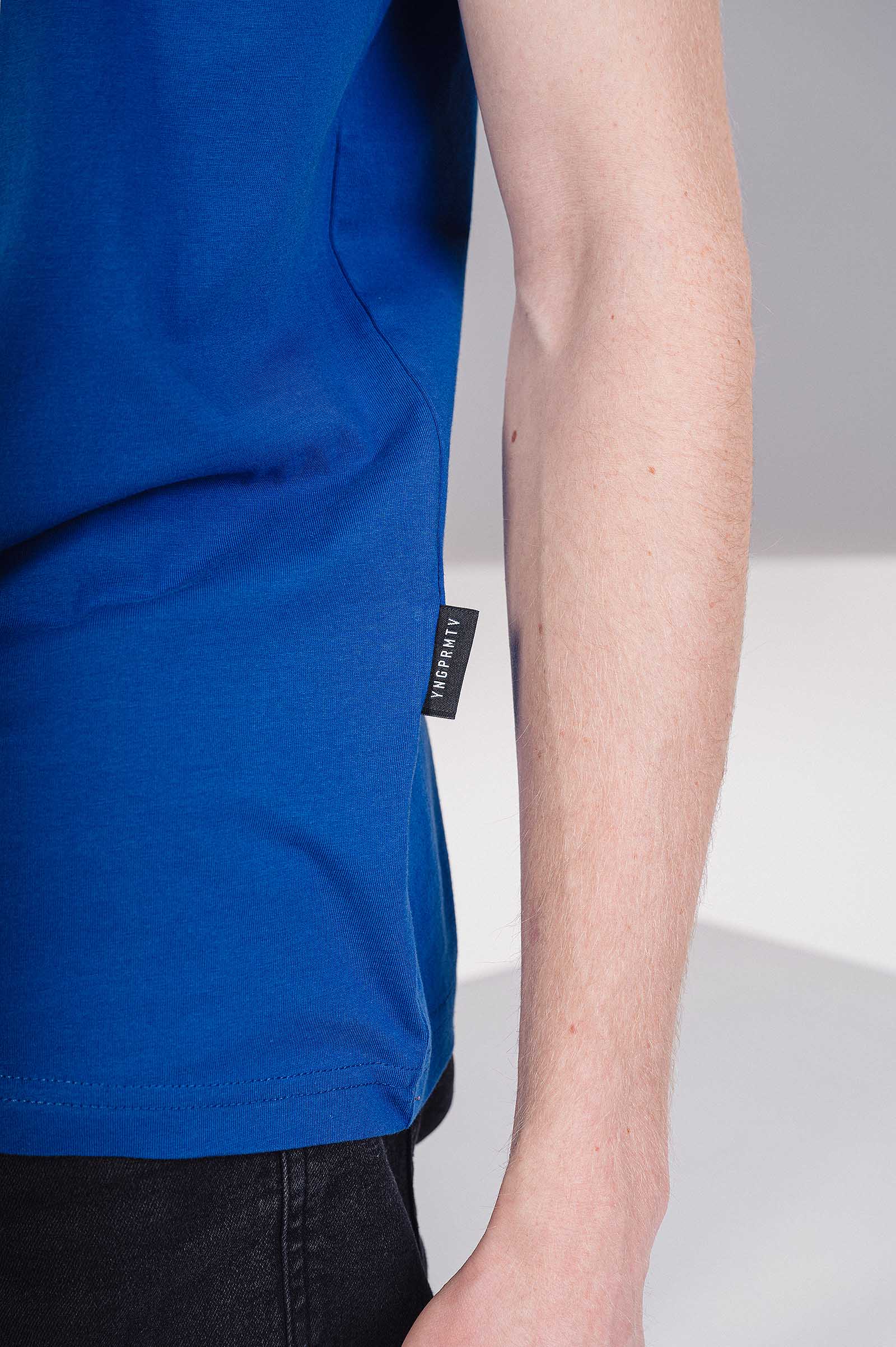 men t-shirt Instagram royal blue