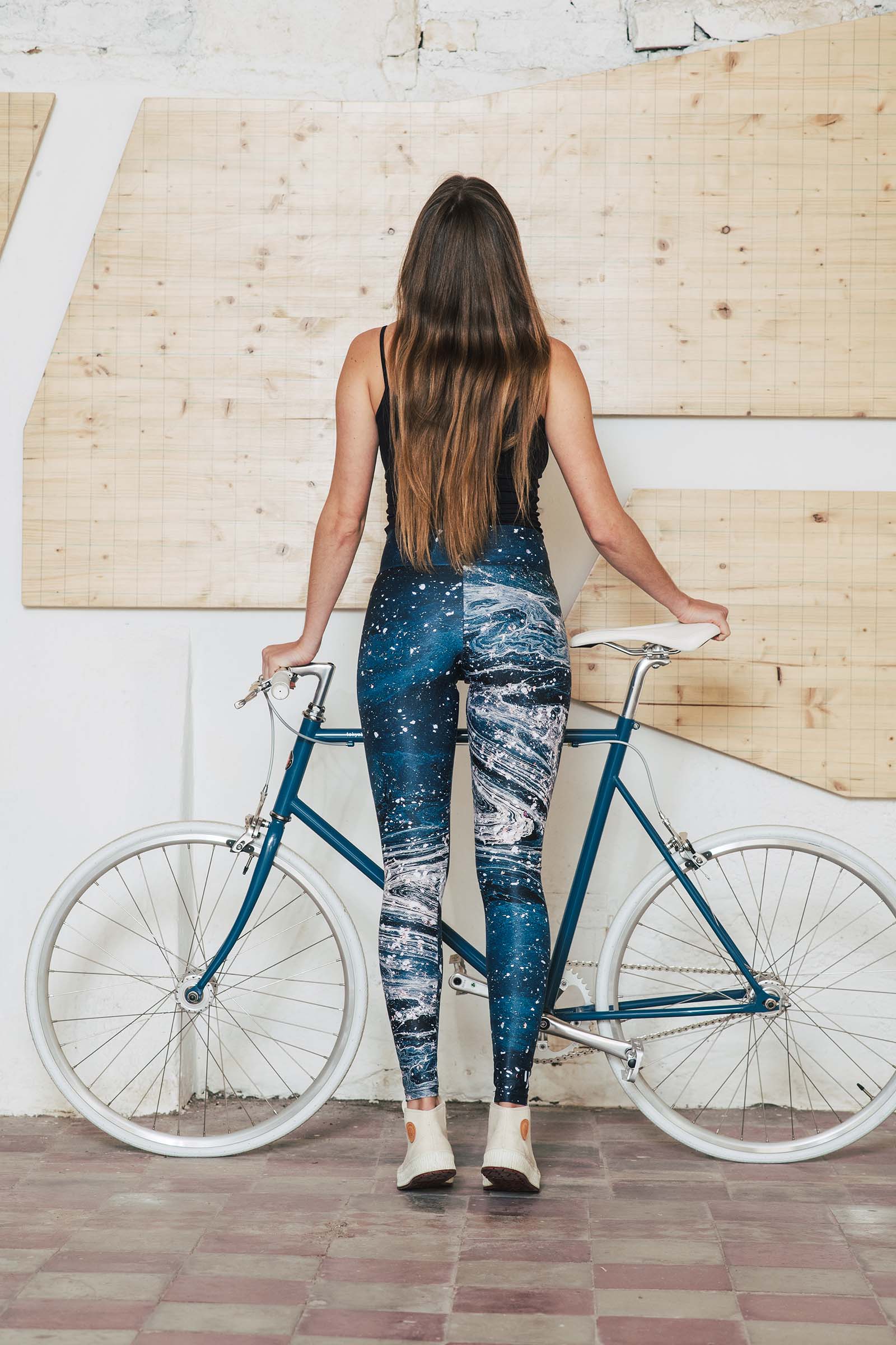 functional leggings Microcosmos blue