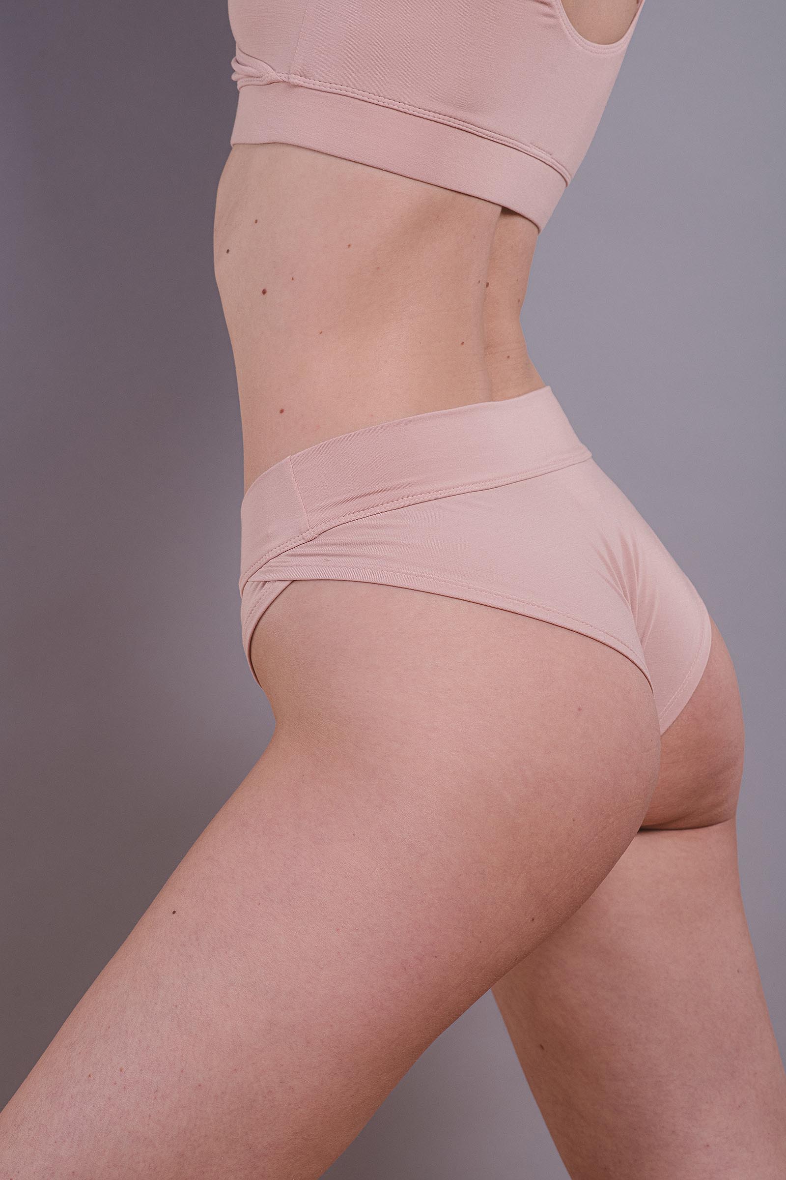 Bambusov prdlo Joana nude pink