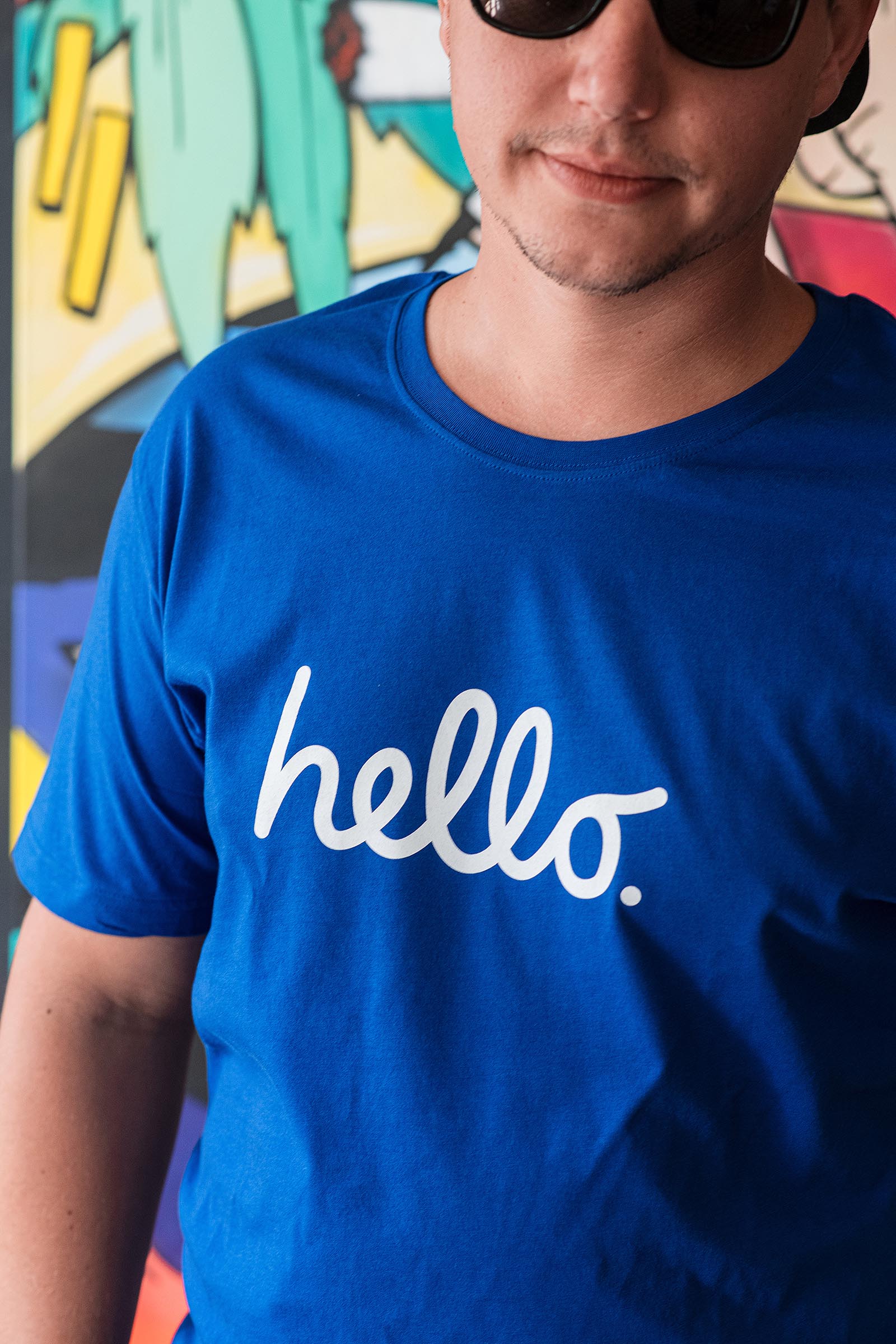 tričko Hello modrá