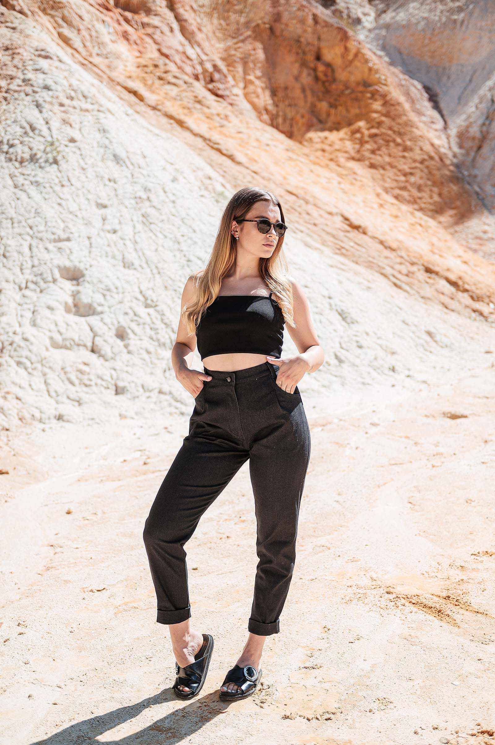 pants & shorts Gala washed black