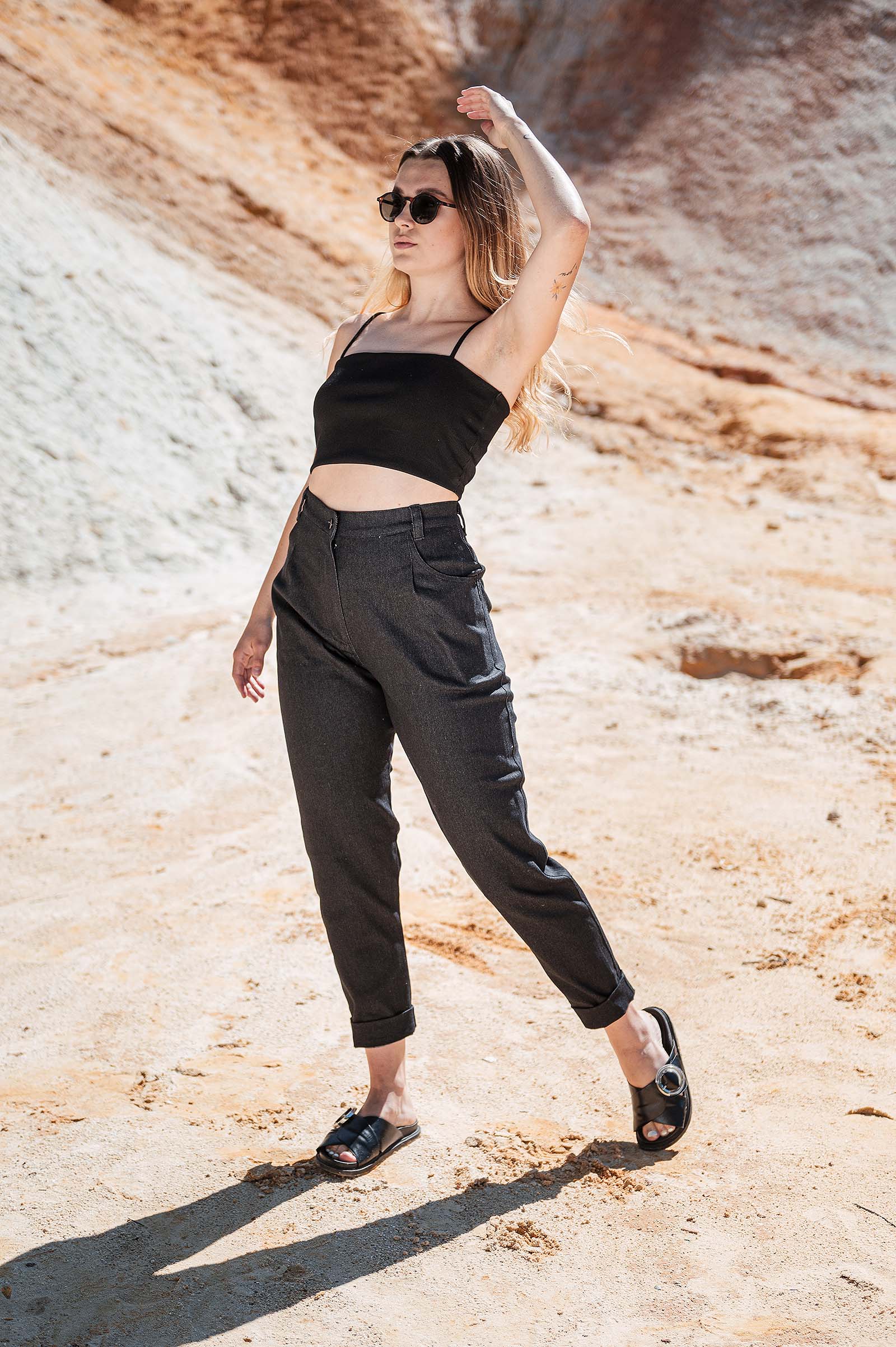 pants & shorts Gala washed black