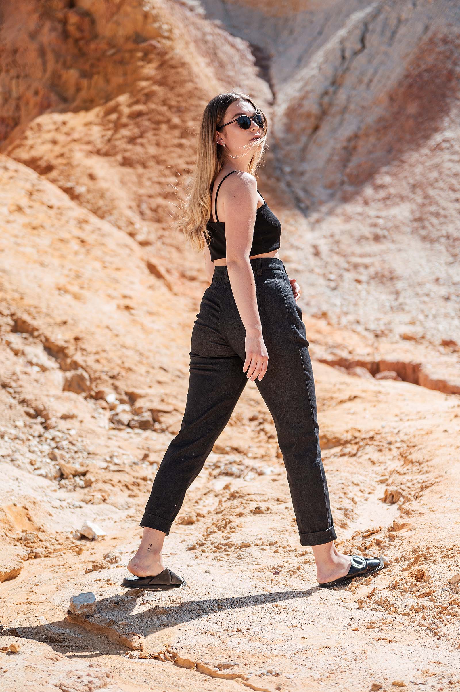 pants & shorts Gala washed black