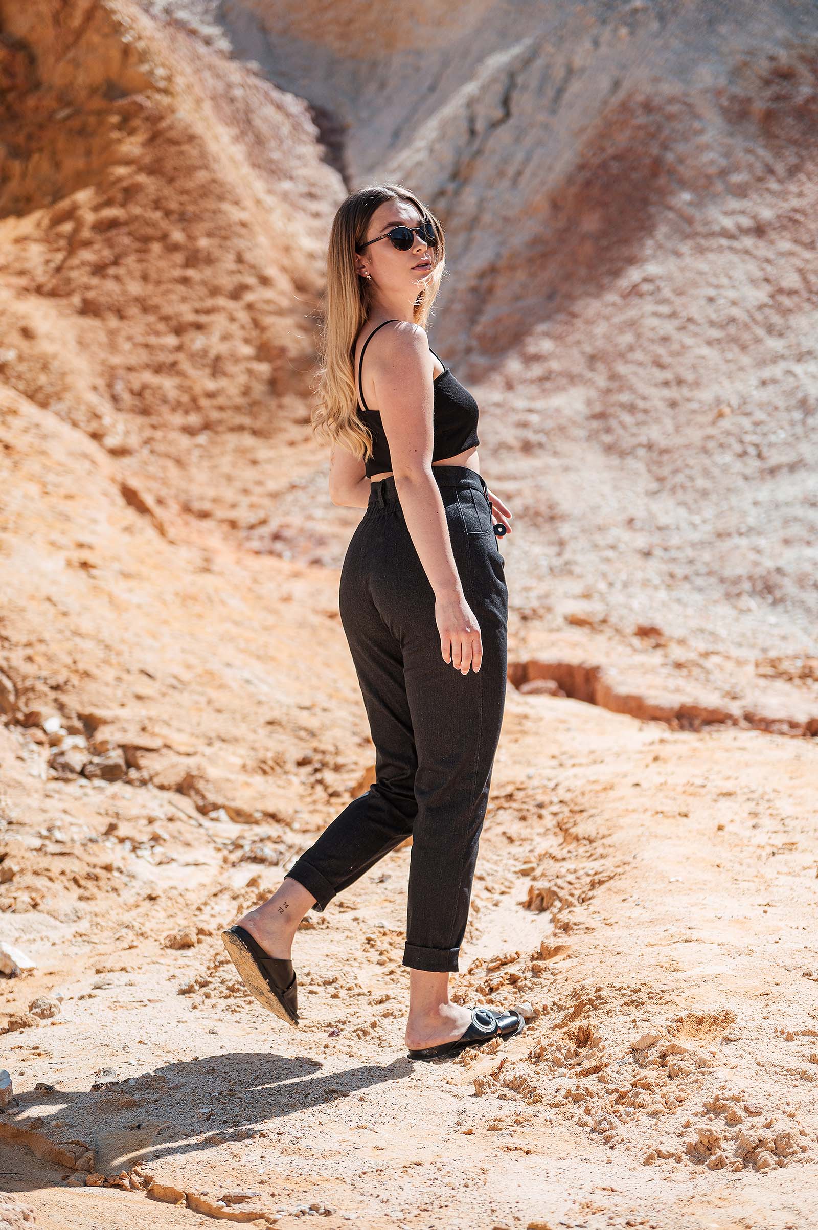 pants & shorts Gala washed black