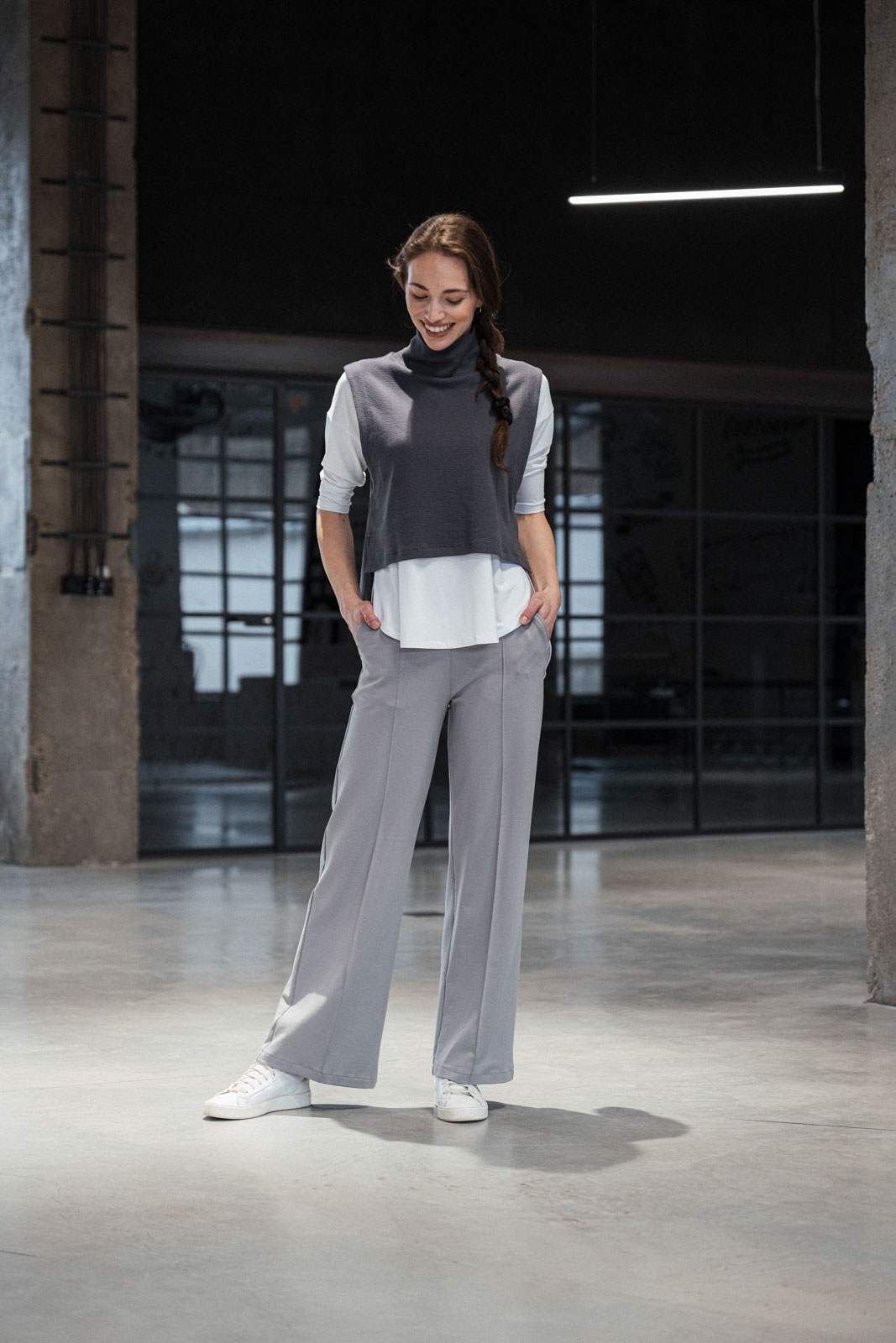 Kalhoty a ortky Lungo silver