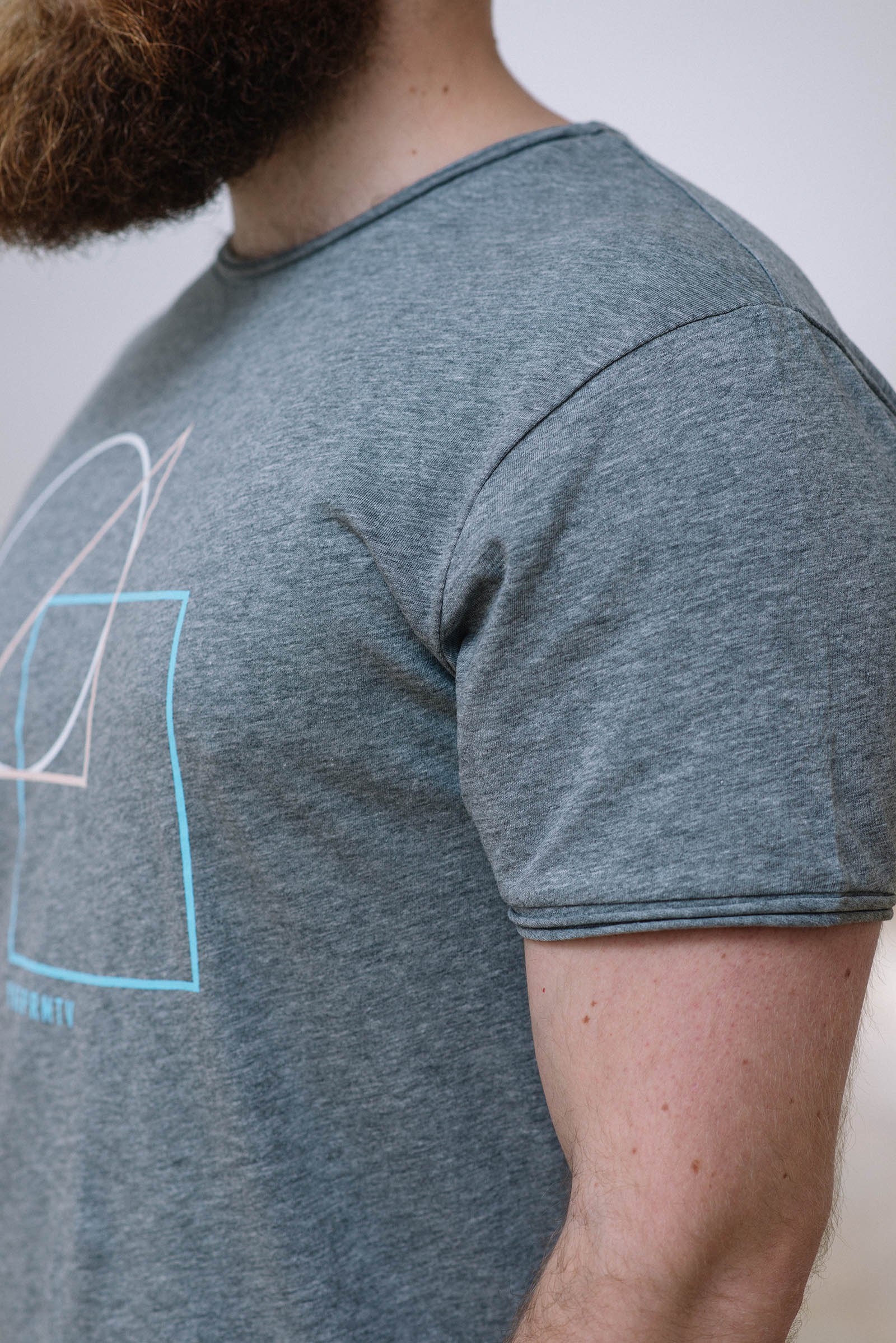 t-shirt Geometry grey melange