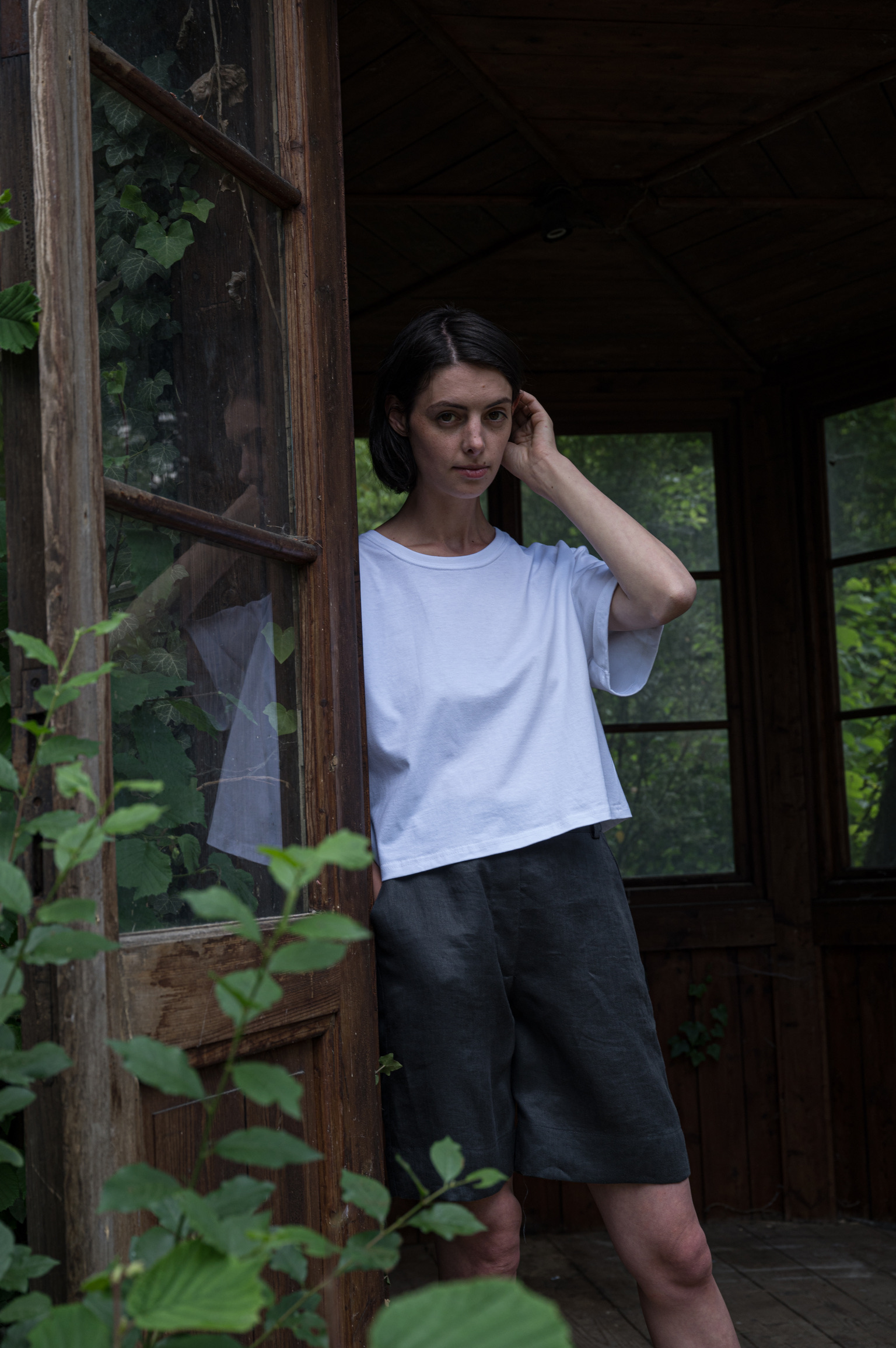 Basic John crop white
