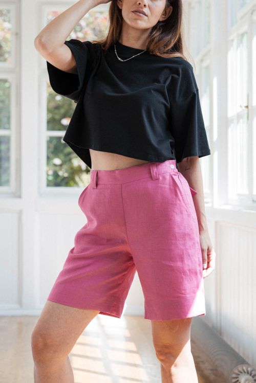 Kalhoty a ortky Mila pink