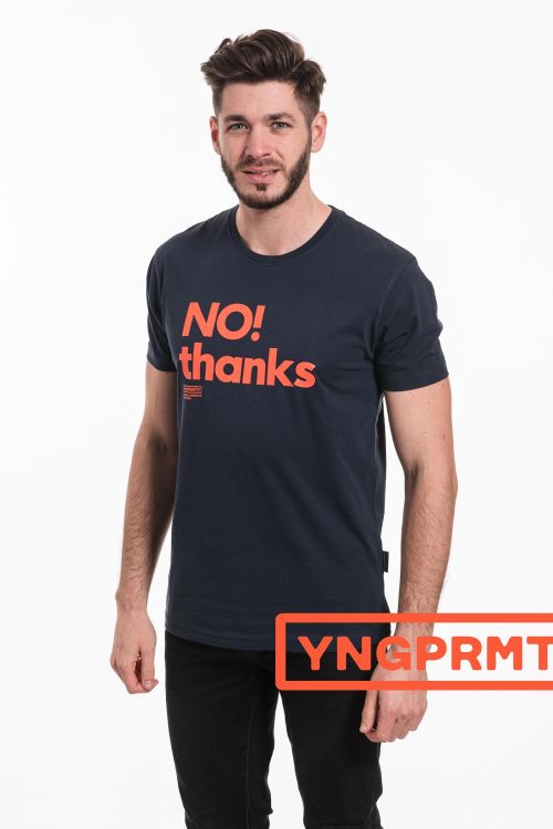 t-shirt No thanks navy