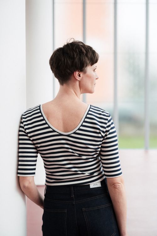 Trika Fiona navy stripe