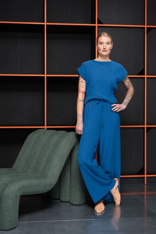 Kalhoty a �ortky Louise electric blue