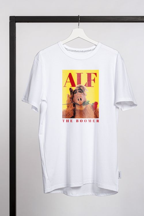 tričko Alf The Boomer bílá