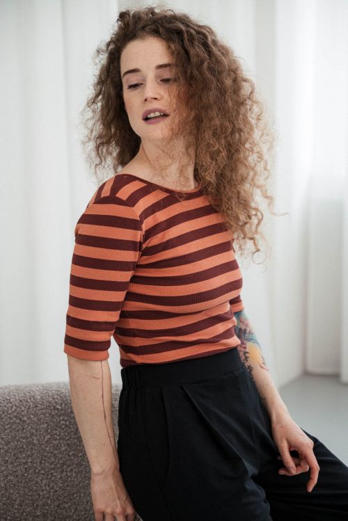 Tri�ka Fiona stripe orange