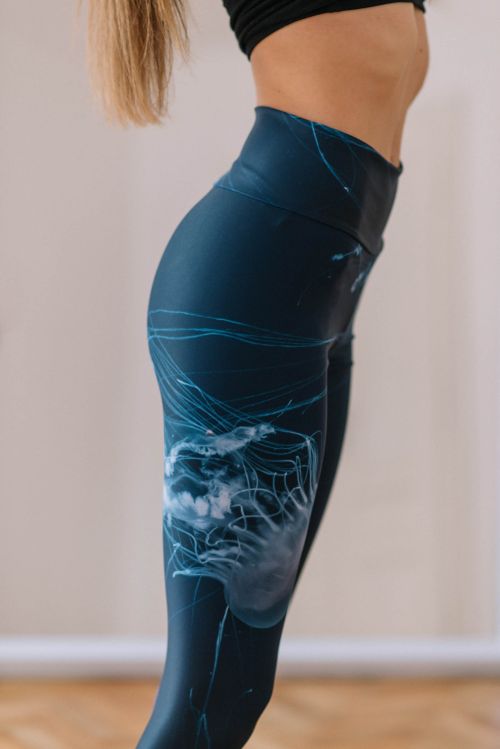 functional leggings Jellyfish Deep blue