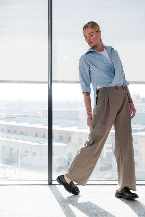 Kalhoty a �ortky Bela wool sand