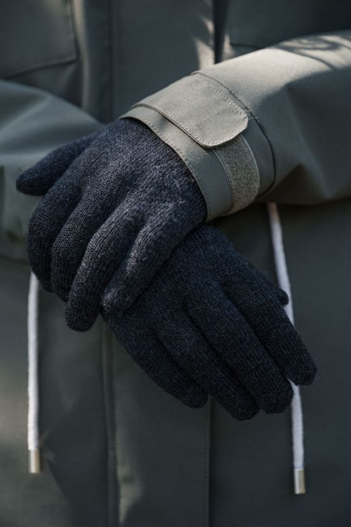 Glove merino anthracite