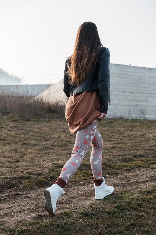 recycled leggings Cappuccino recy brown