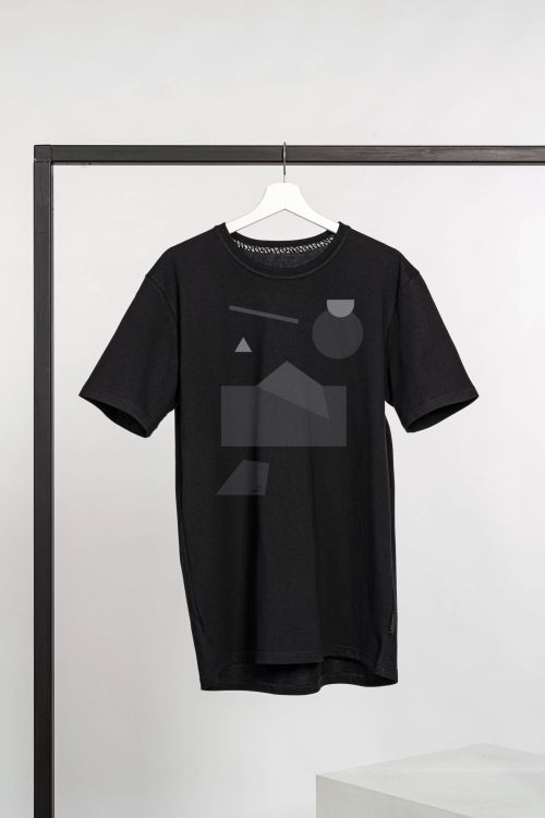 men t-shirt Polygon black
