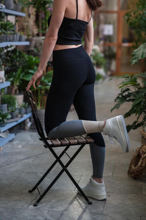 Bamboo leggings Ying black grey