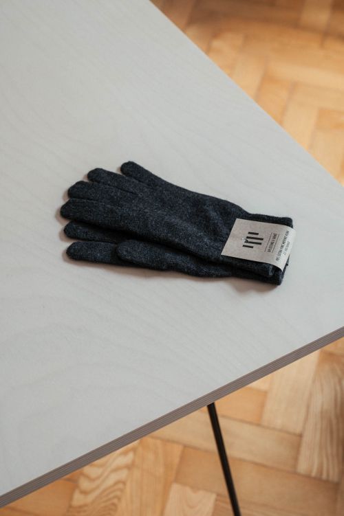 Glove merino anthracite