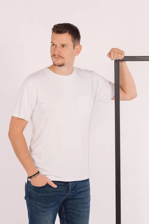 men t-shirt Franc white